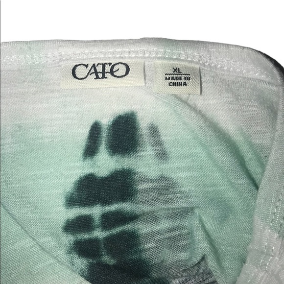 CATO Top Green/White beaded SIZE XL - Picture 7 of 8